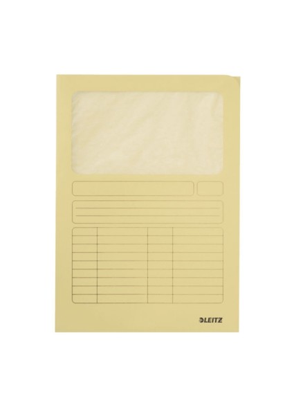 Φάκελος Χάρτινος LEITZ με Παράθυρο 3950 A4 (Κίτρινο) (39500015) (LEI39500015)