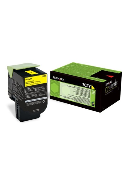 LEXMARK CS310/410/510 YELLOW TONER CRTR SC (702Y) RETURN 1k (70C20Y0) (LEX70C20Y0)