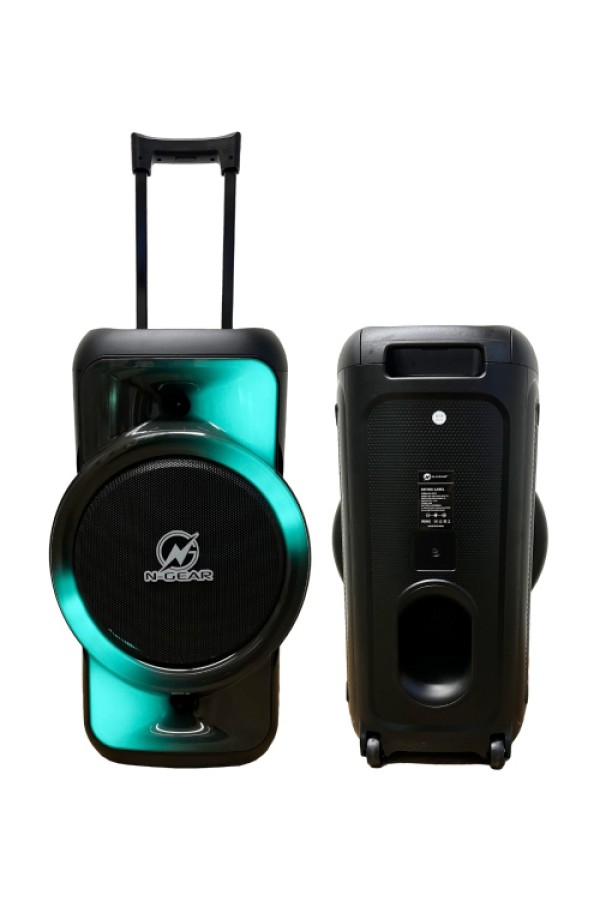 N-GEAR φορητό ηχείο Juke 12 με μικρόφωνο, 500W, BT/TF/USB/AUX, FM, μαύρο