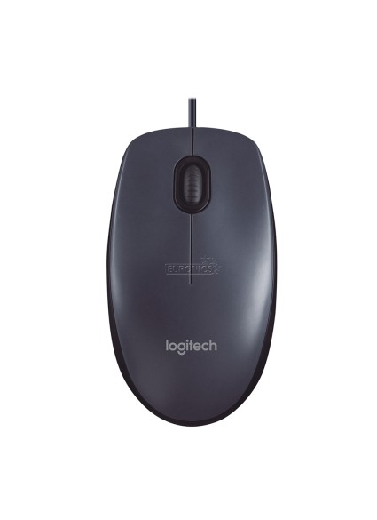 Logitech M100 Optical Mouse (Gray, Wired) (910-005003)