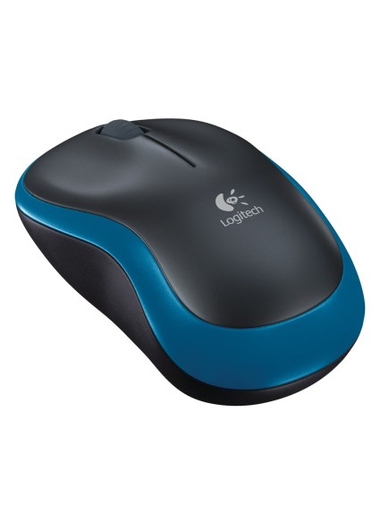 Logitech M185 Optical Mouse (2236) (Black/Blue, Wireless) (LOGM185BLKBLUE)