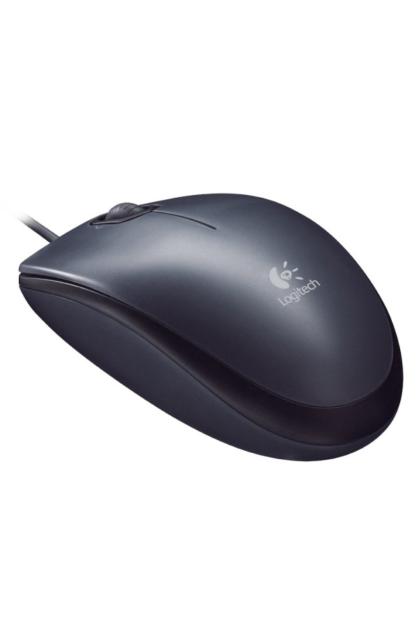 Logitech M90 Optical Mouse (Dark Grey, Wired) (LOGM90)
