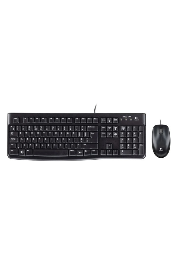 Logitech MK120 Desktop Combo US (Black, Wired) (LOGMK120US)