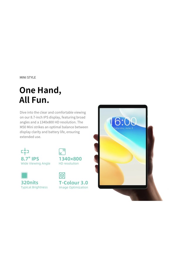 TECLAST tablet M50 Mini, 8.7