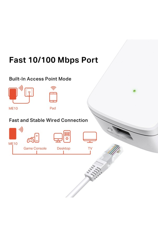 MERCUSYS Wi-Fi range extender ME10, 300Mbps, Ver. 1.0