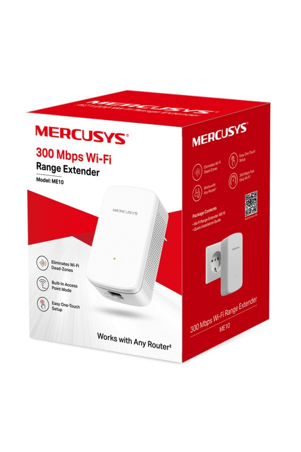 MERCUSYS Wi-Fi range extender ME10, 300Mbps, Ver. 1.0