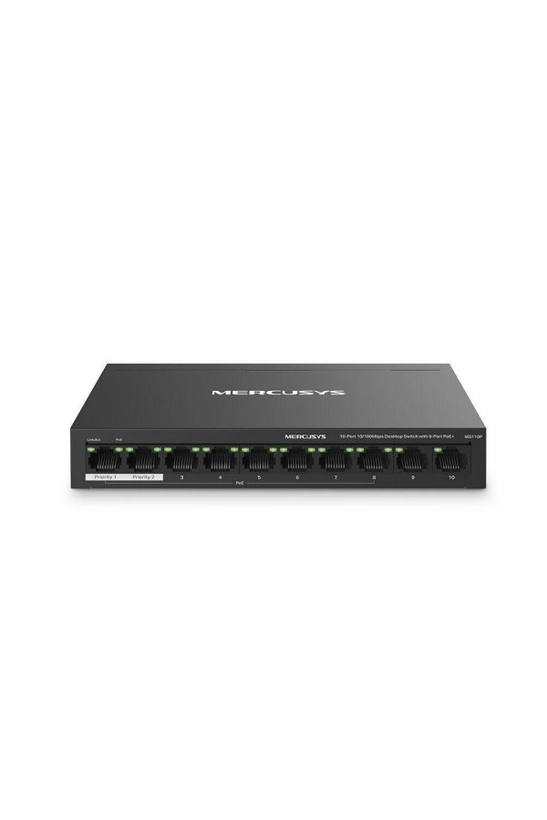 Mercusys 10-Port 10/100Mbps Desktop Switch with 8-Port PoE+ (MS110P) (MERMS110P)