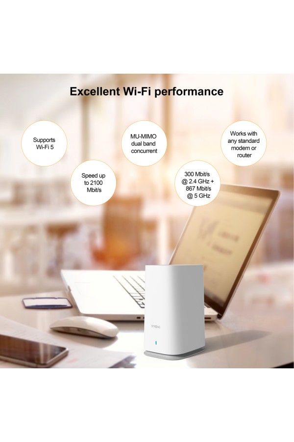 STRONG WiFi Mesh Home Kit ATRIA 2100, 2100Mbps Dual Band, 2τμχ