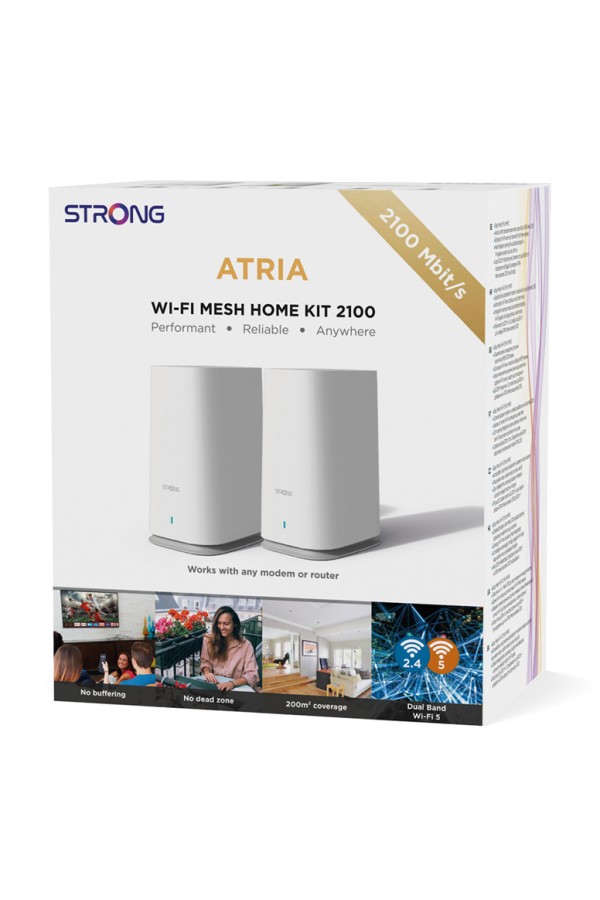 STRONG WiFi Mesh Home Kit ATRIA 2100, 2100Mbps Dual Band, 2τμχ