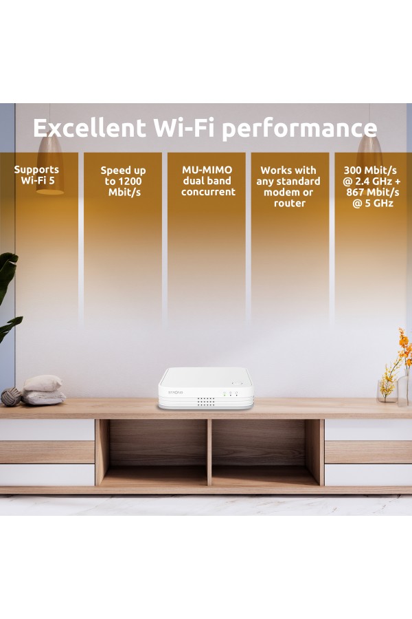 STRONG WiFi Mesh Home Kit ATRIA 1200 V2, 1200Mbps Dual Band, 3τμχ