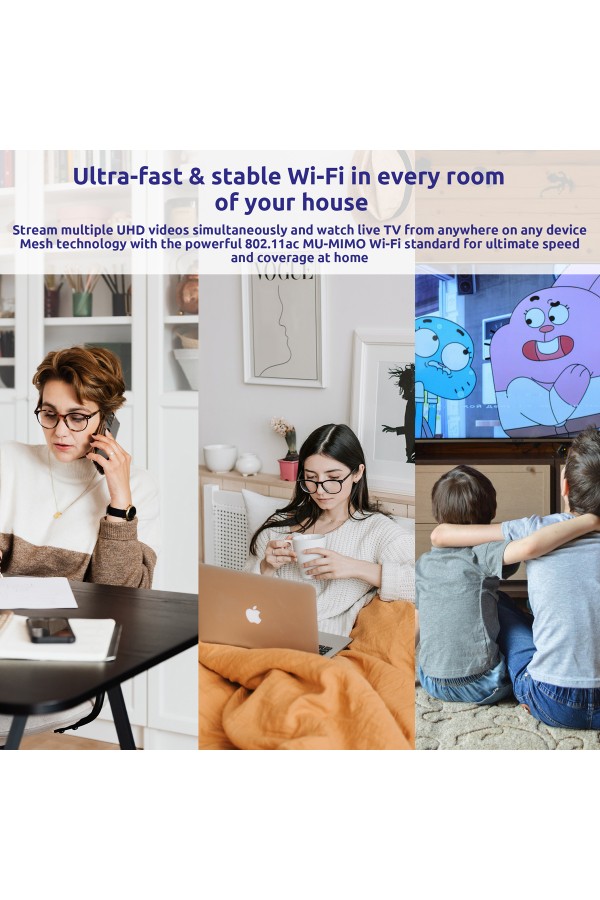 STRONG WiFi Mesh Home Kit ATRIA 1200 V2, 1200Mbps Dual Band, 3τμχ