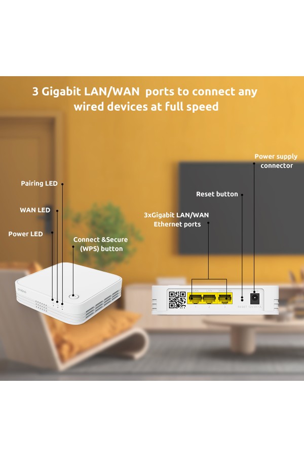 STRONG WiFi Mesh Home Kit ATRIA 1200 V2, 1200Mbps Dual Band, 3τμχ