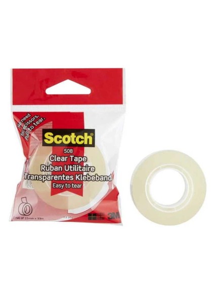 Ταινία Γενικής Χρήσης 3M Scotch 508 15 mm x 33 m (Διάφανη) (5081533)