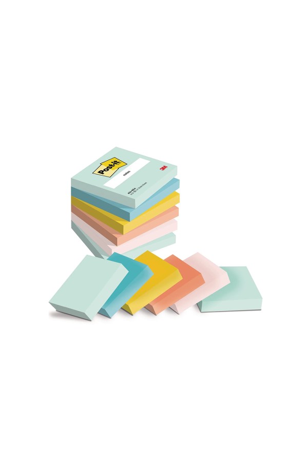Αυτοκόλλητα Χαρτάκια 3M Post-it 76 x 76 mm (BeachSide Color) (100 Φύλλα,6άδα) (654-6-ΒΕΑ) (MMM6546BEA)