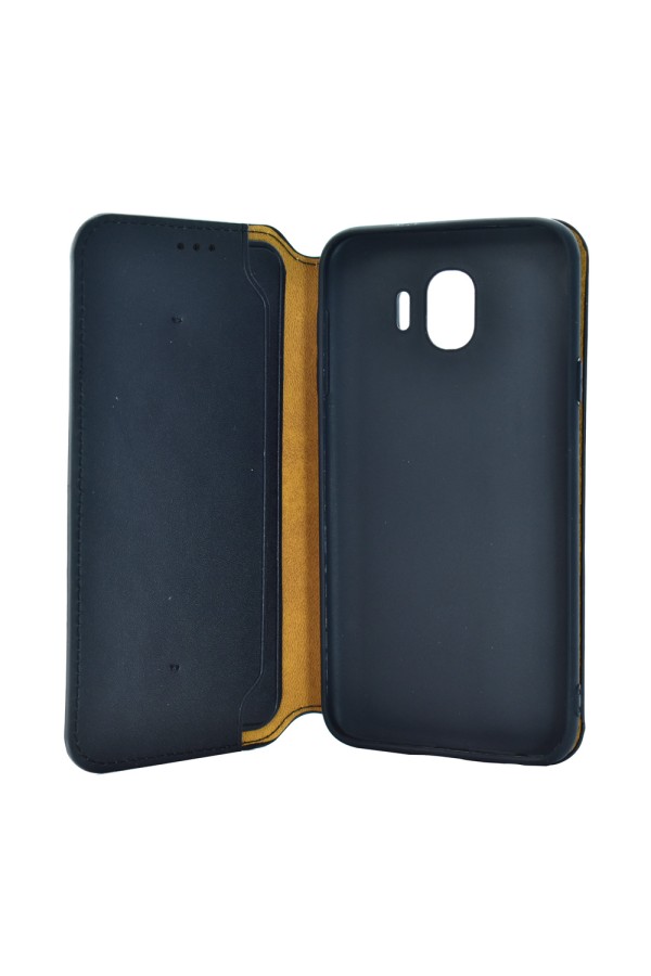 POWERTECH Θήκη Slim Leather για Samsung J4 2018, μαύρη