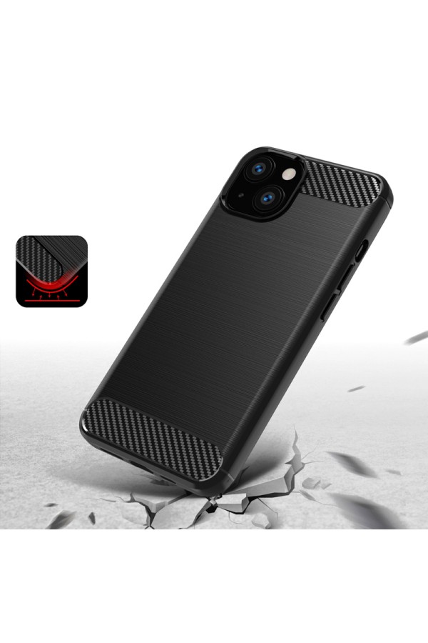 POWERTECH Θήκη Carbon MOB-1659 για iPhone 13 mini, μαύρη