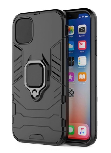 POWERTECH Θήκη Ring Armor MOB-1746 για iPhone 14, μαύρη