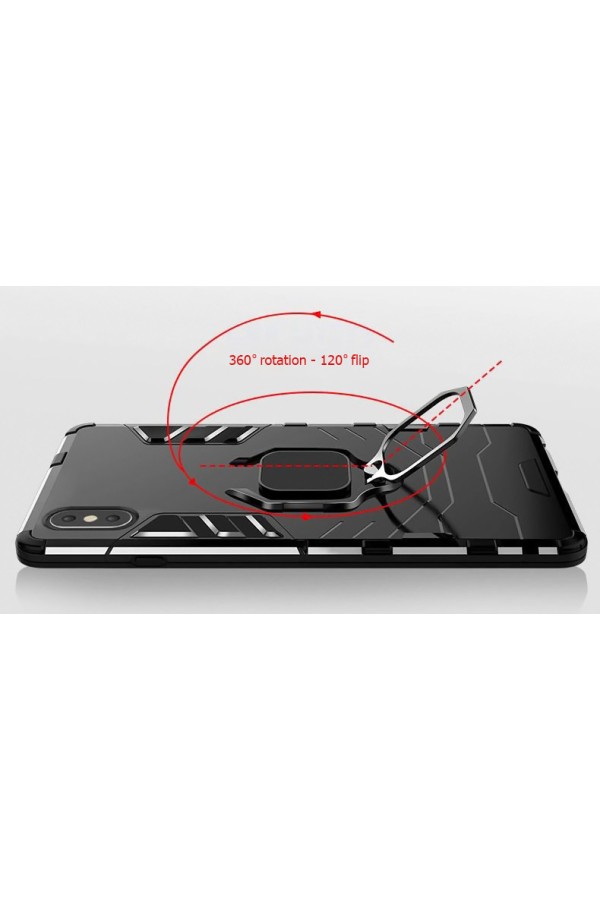 POWERTECH Θήκη Ring Armor MOB-1747 για iPhone 14 Plus, μαύρη