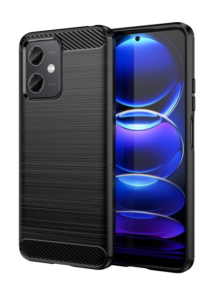 POWERTECH θήκη Carbon MOB-1848 για Xiaomi Note 12 5G/Poco X5, μαύρη