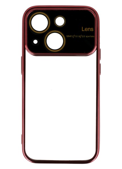 POWERTECH θήκη Electro Lens MOB-1946 για iPhone 15, διάφανη-βυσσινί