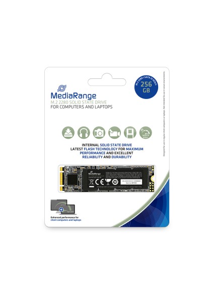 MediaRange Internal M.2 2280 solid state drive, SATA 6 Gb/s, 256GB (MR1022)