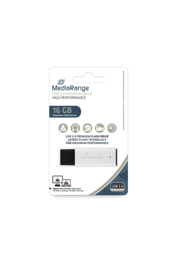 MediaRange USB 3.0 high performance flash drive, 16GB (MR1899)