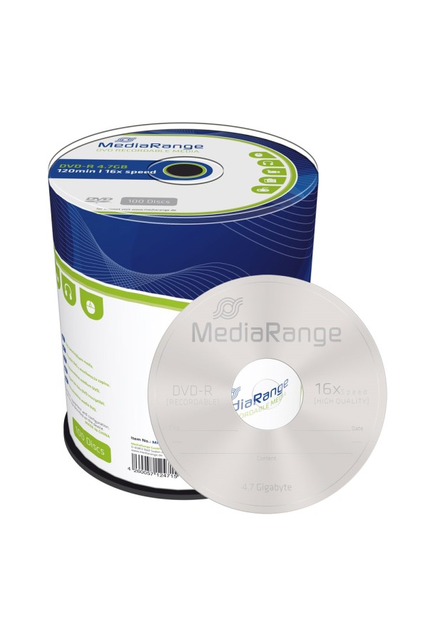 MediaRange DVD-R 120' 4.7GB 16x Cake Box x 100 (MR442)