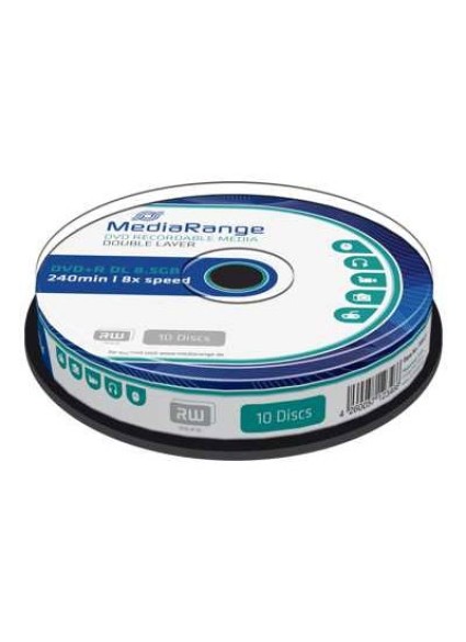 MediaRange DVD+R Dual Layer 240' 8.5GB 8x Cake Box x 10 (MR466)