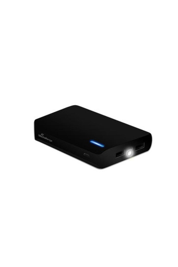 MediaRange Mobile Power Bank 8.800mAh with Dual USB Output and built-in torch (MR752)