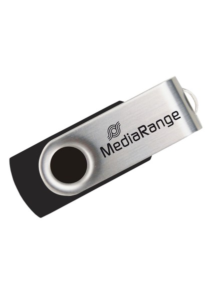 MediaRange USB 2.0 Flash Drive 4GB (Black/Silver) (MR907)