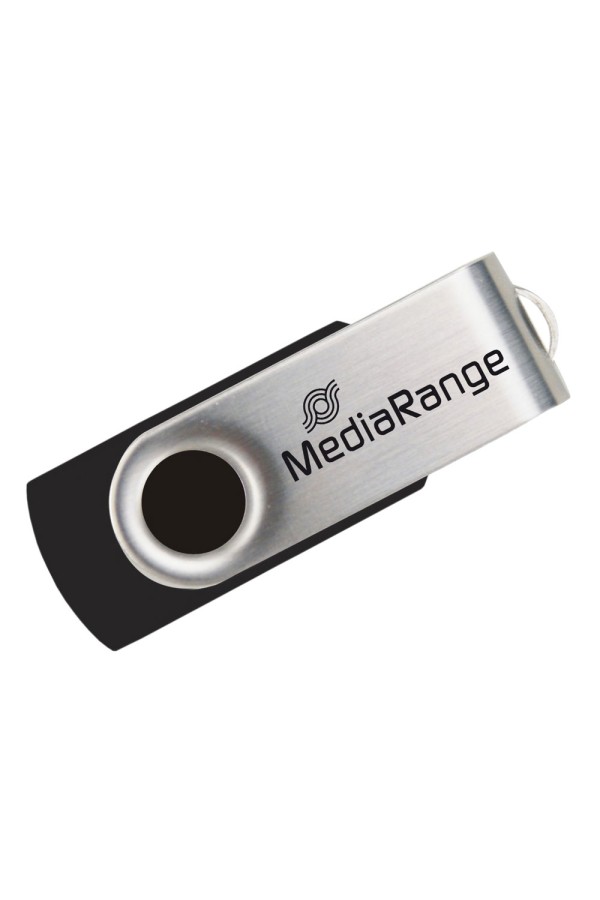 MediaRange USB 2.0 Flash Drive 16GB (Black/Silver) (MR910)