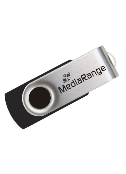 MediaRange USB 2.0 Flash Drive 128GB (Black/Silver) (MR913)