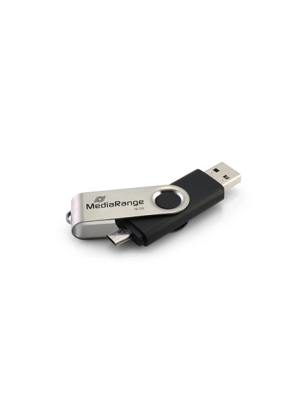 MediaRange USB combo flash drive with micro USB (OTG) plug, 16GB (MR931-2)