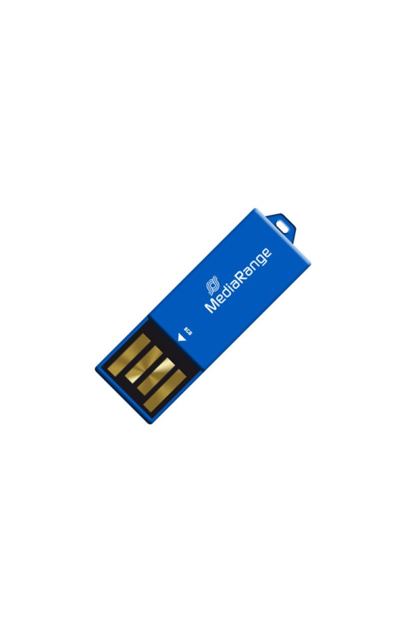 MediaRange USB 2.0 Nano Flash Drive Paper-clip stick 8GB (Blue) (MR975)