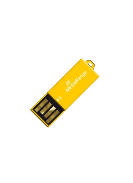 MediaRange USB 2.0 Nano Flash Drive Paper-clip stick 16GB (Yellow) (MR976)