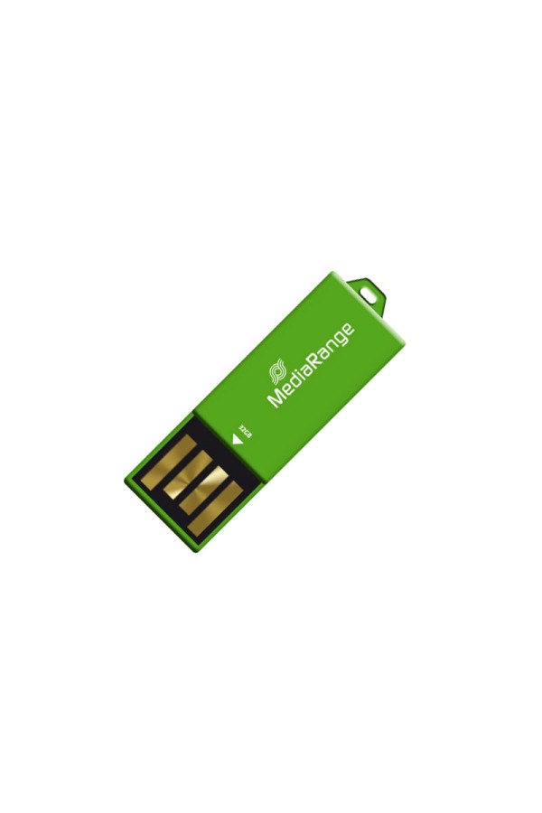 MediaRange USB 2.0 Nano Flash Drive Paper-clip stick 32GB (Green) (MR977)