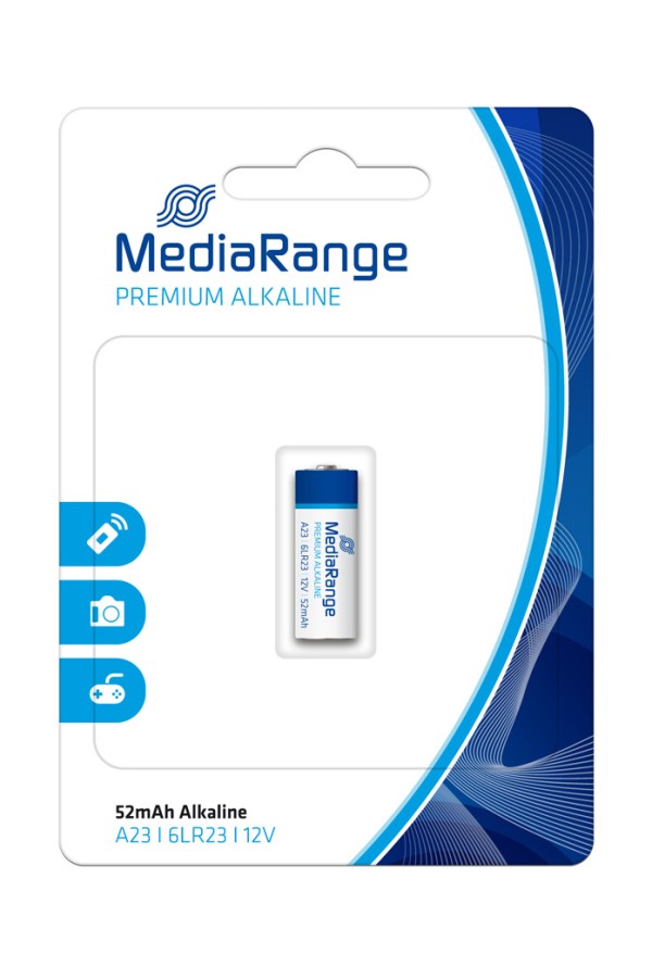 Αλκαλική Μπαταρία MediaRange Premium A23 12V (6LR23) (MRBAT114)