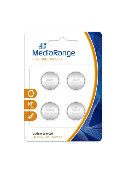 Μπαταρία Λιθίου MediaRange Coin Cells CR2025 3V (4 Pack) (MRBAT131)