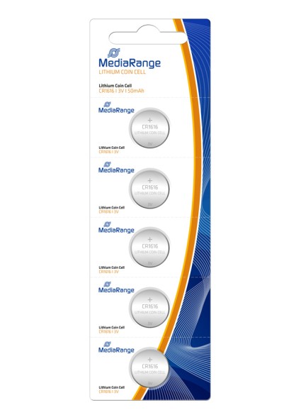 Μπαταρία Λιθίου MediaRange Coin Cells CR1616 3V (5 Pack (MRBAT135)