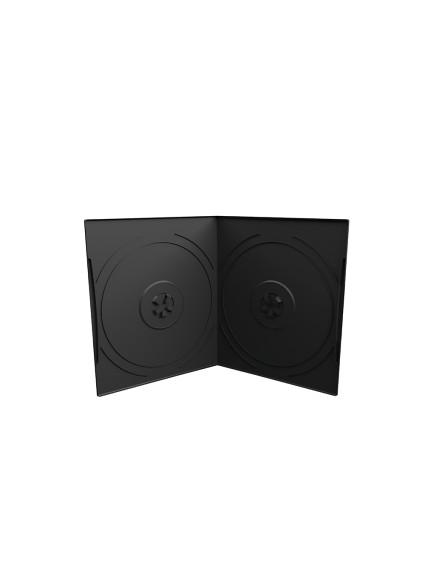 MediaRange DVD Case for 2 discs, 7mm, pocket sized, Black (MRBOX10-2)