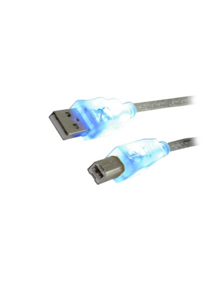 Καλώδιο MediaRange USB 2.0 AM/BM 1.8M with Blue LEDs (MRCS109)