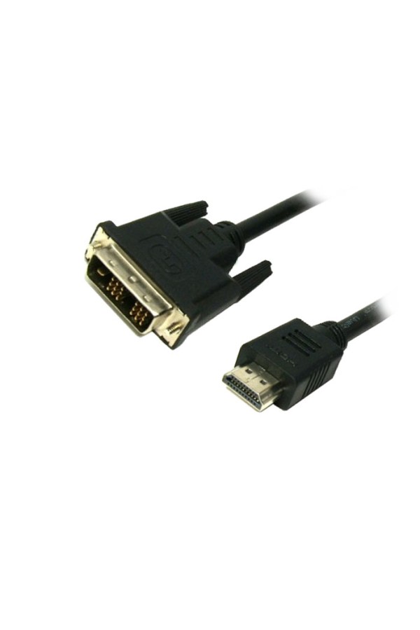 Καλώδιο MediaRange HDMI/DVI Gold-plated (24+1 Pin) 2.0M Black (MRCS118)