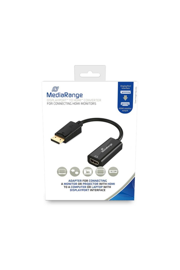 MediaRange Καλώδιο Converter DisplayPort to HDMI Gold-Plated (MRCS175)