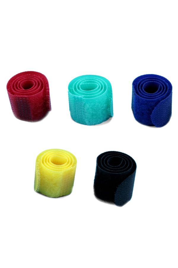 MediaRange Hook and Loop cable ties 16x215mm Assorted Colours (5) (MRCS302)