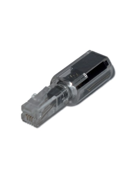 MediaRange Anti-Twist Adaptor for Telephones with plug-in Handset Black/Transparent (MRCS305)