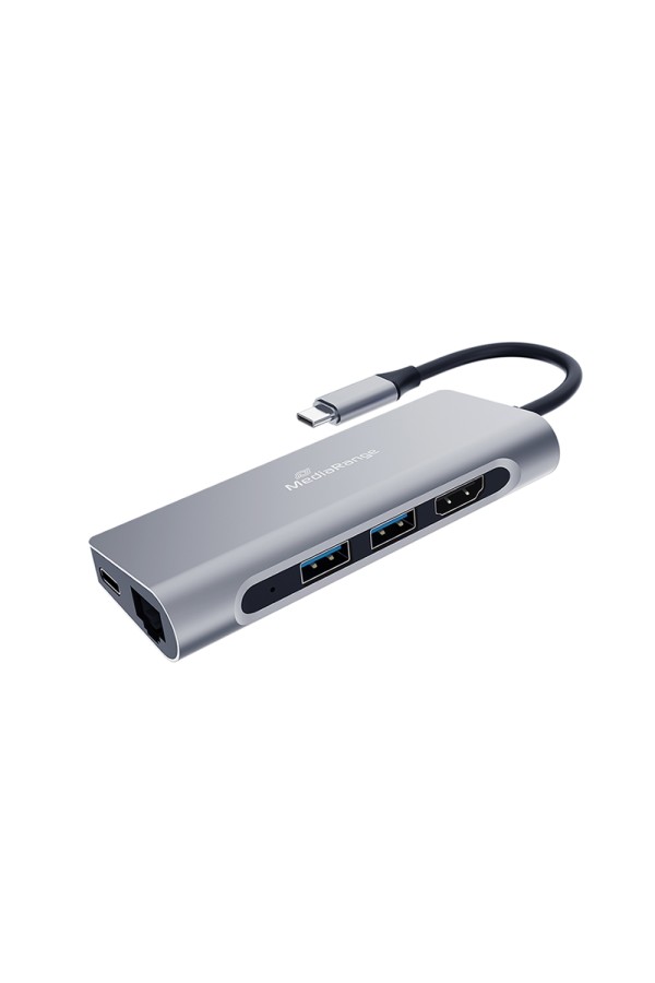 Καλώδιο MediaRange USB Type-C® 7-in-1 multiport adapter, silver (MRCS510)