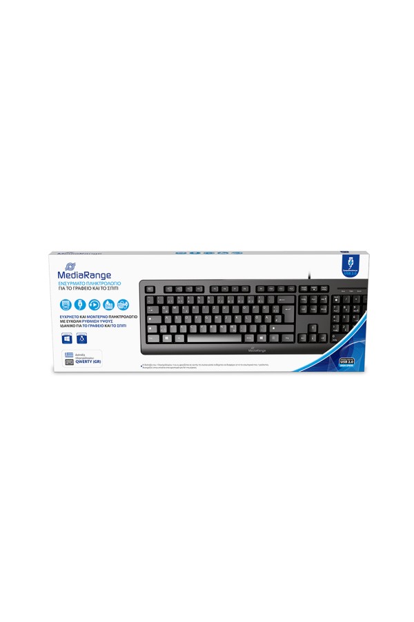 MediaRange Multimedia Keyboard, Wired (Black) (MROS109-GR)