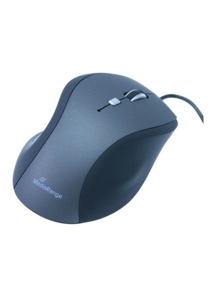 MediaRange Optical Mouse (Black/Grey, Wired) (MROS202)