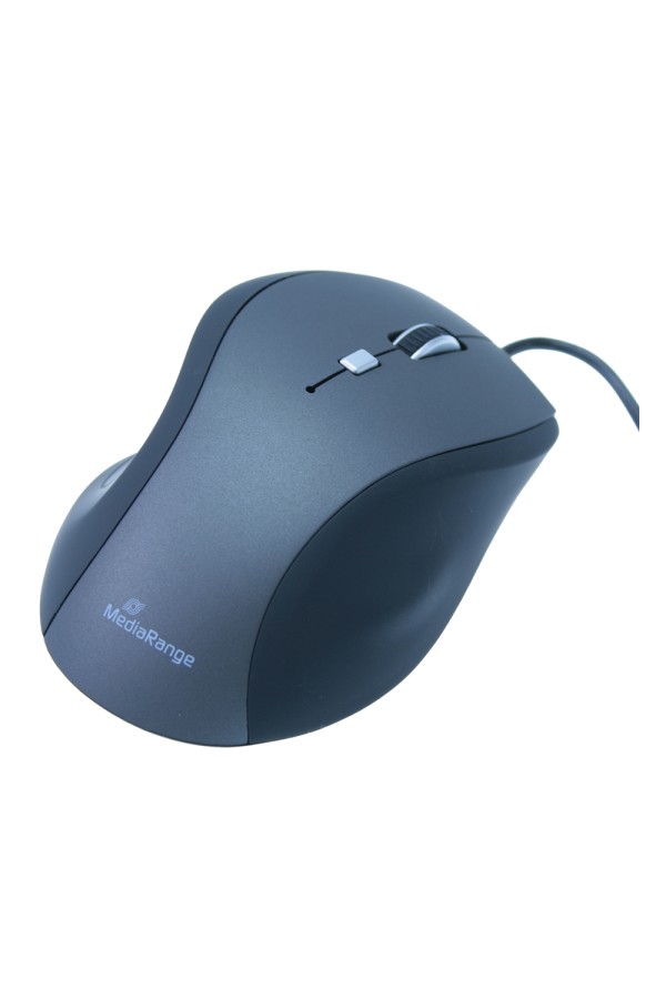 MediaRange Optical Mouse (Black/Grey, Wired) (MROS202)