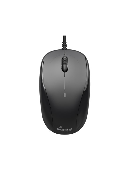 MediaRange Optical Mouse Corded 3-Button (Black, Wired) (MROS213)